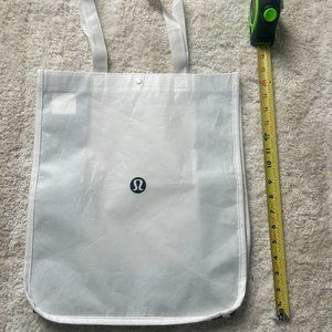 Lululemon Medium Reusable Tote Bag - White+Black